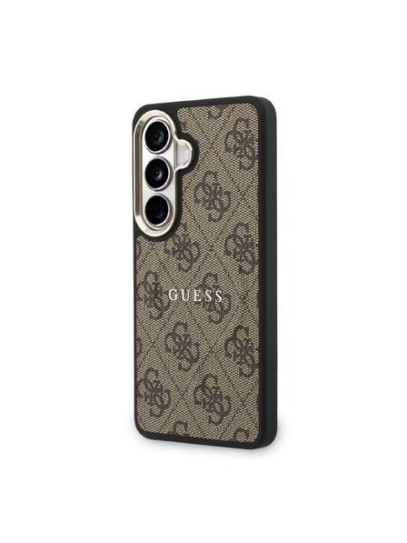 Guess Guess PU Leather 4G Gold Frame Magnetic Задний Калъф за Samsung Galaxy S26 Brown