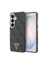 Guess Guess PU Leather 4G Strass Triangle Logo Gold Frame Magnetic Задний Калъф за Samsung Galaxy S26 Black