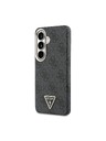 Guess Guess PU Leather 4G Strass Triangle Logo Gold Frame Magnetic Задний Калъф за Samsung Galaxy S26 Black