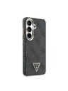 Guess Guess PU Leather 4G Strass Triangle Logo Gold Frame Magnetic Задний Калъф за Samsung Galaxy S26 Black