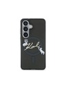 Karl Lagerfeld Karl Lagerfeld IML Choupette Karl Script Logo Magnetic Заден Калъф за Samsung Galaxy S26 Black