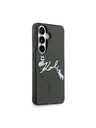 Karl Lagerfeld Karl Lagerfeld IML Choupette Karl Script Logo Magnetic Заден Калъф за Samsung Galaxy S26 Black