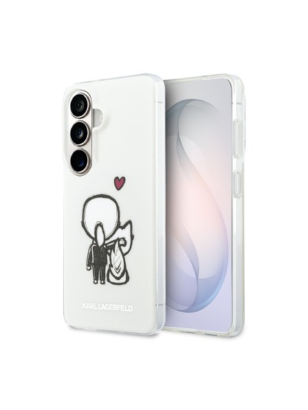 Karl Lagerfeld Karl Lagerfeld IML K&CH Back Logo Magnetic Заден Калъф за Samsung Galaxy S26 Transparent