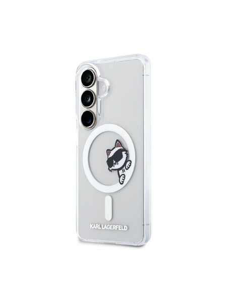 Karl Lagerfeld Karl Lagerfeld IML Choupette Peekaboo Logo Magnetic Заден Калъф за Samsung Galaxy S26 Transparent