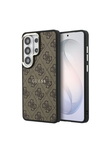Guess Guess PU Leather 4G Gold Frame Magnetic Заден Калъф за Samsung Galaxy S26 Ultra Brown