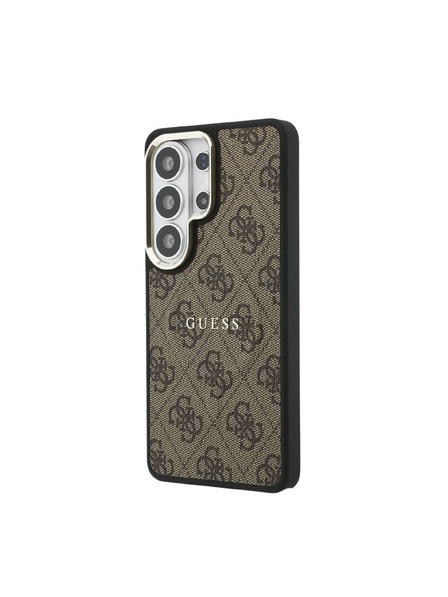 Guess Guess PU Leather 4G Gold Frame Magnetic Заден Калъф за Samsung Galaxy S26 Ultra Brown