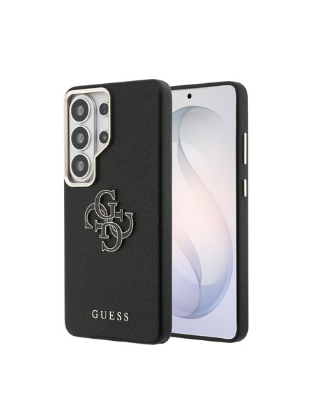 Guess Guess PU Grained 4G Resin Metal Logo Заден Калъф за Samsung Galaxy S26 Ultra Black