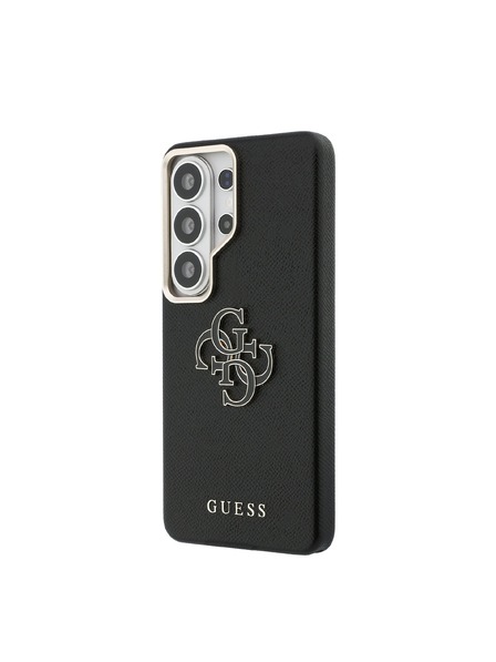 Guess Guess PU Grained 4G Resin Metal Logo Заден Калъф за Samsung Galaxy S26 Ultra Black