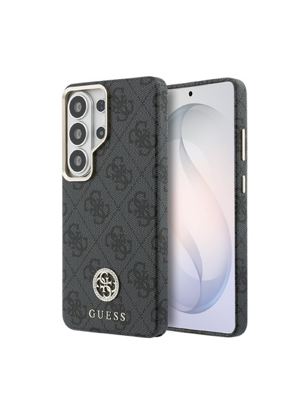 Guess Guess PU Leather 4G Strass Logo Gold Frame Magnetic Заден Калъф за Samsung Galaxy S26 Ultra Black