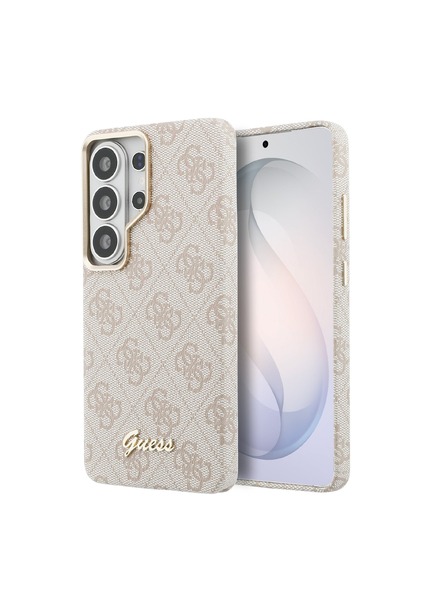 Guess Guess PU 4G Script Metal Logo Magnetic Заден Калъф за Samsung Galaxy S26 Ultra Pink