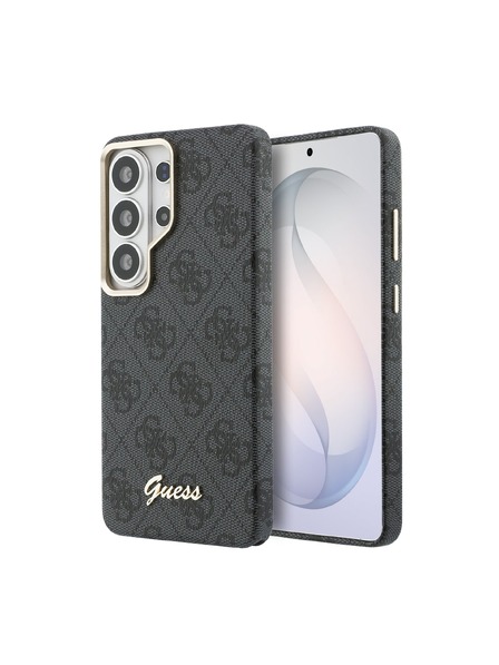 Guess Guess PU 4G Script Metal Logo Magnetic Заден Калъф за Samsung Galaxy S26 Ultra Black