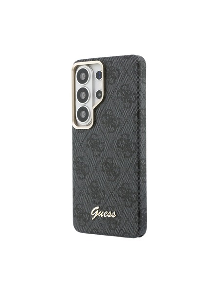 Guess Guess PU 4G Script Metal Logo Magnetic Заден Калъф за Samsung Galaxy S26 Ultra Black