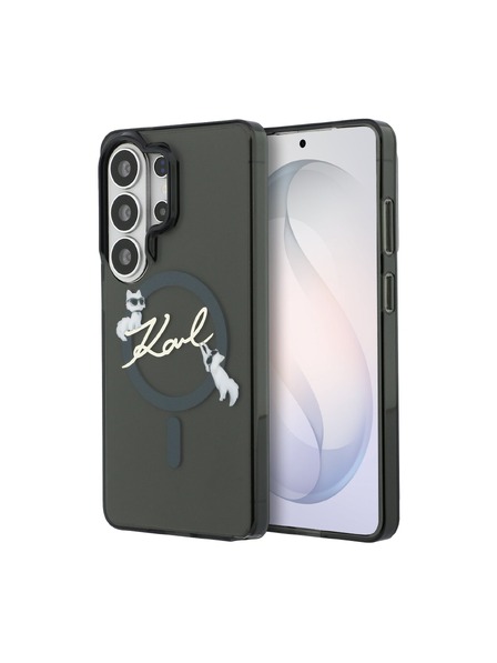 Karl Lagerfeld Karl Lagerfeld IML Choupette Karl Script Logo Magnetic Заден Калъф за Samsung Galaxy S26 Ultra Black