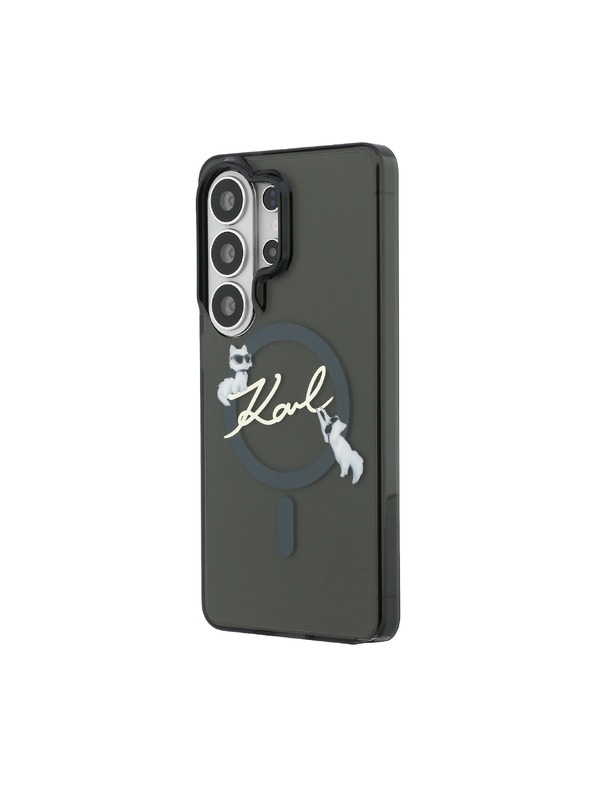 Karl Lagerfeld Karl Lagerfeld IML Choupette Karl Script Logo Magnetic Заден Калъф за Samsung Galaxy S26 Ultra Black