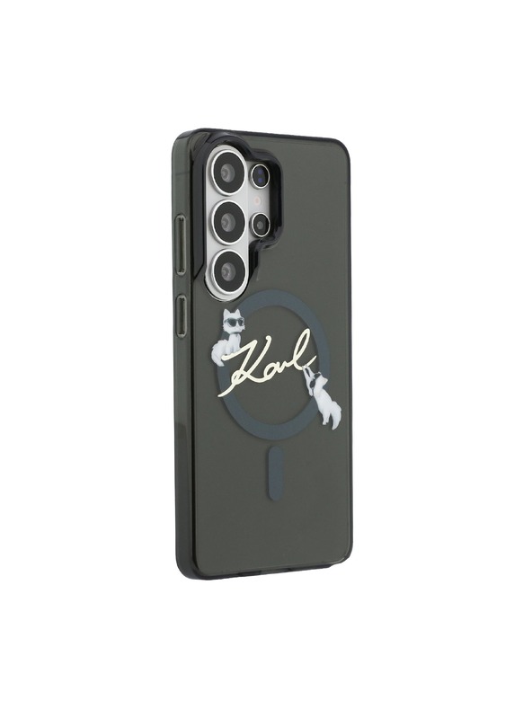 Karl Lagerfeld Karl Lagerfeld IML Choupette Karl Script Logo Magnetic Заден Калъф за Samsung Galaxy S26 Ultra Black