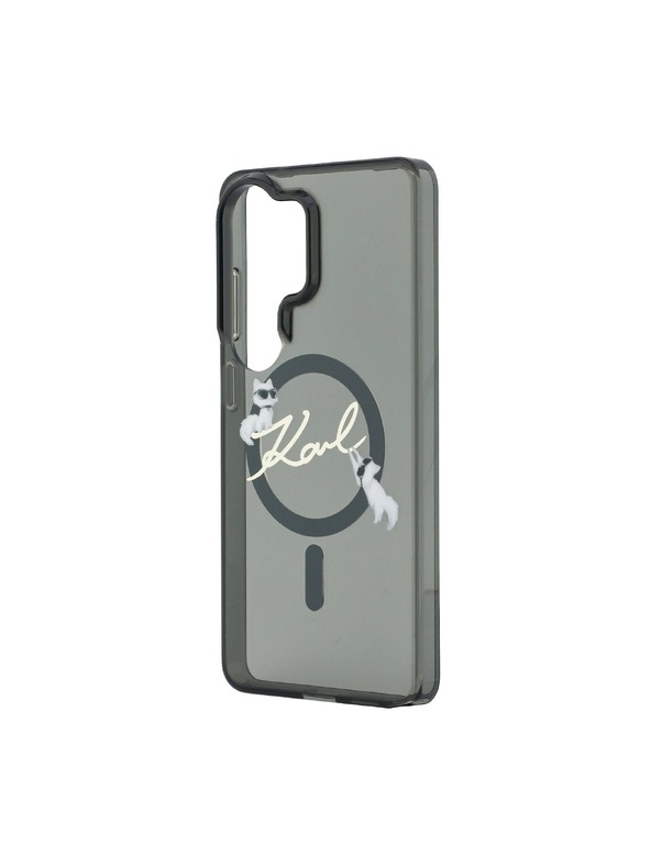Karl Lagerfeld Karl Lagerfeld IML Choupette Karl Script Logo Magnetic Заден Калъф за Samsung Galaxy S26 Ultra Black