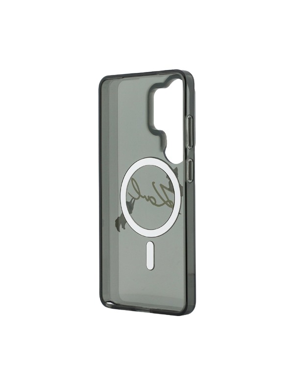 Karl Lagerfeld Karl Lagerfeld IML Choupette Karl Script Logo Magnetic Заден Калъф за Samsung Galaxy S26 Ultra Black