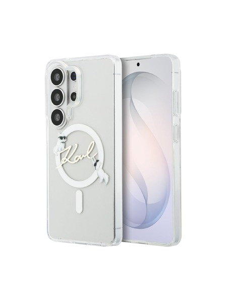 Karl Lagerfeld Karl Lagerfeld IML Choupette Karl Script Logo Magnetic Заден Калъф за Samsung Galaxy S26 Ultra Transparent