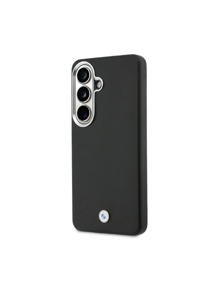 BMW BMW Signature PU Leather Metal Logo Magnetic Заден калъф за Samsung Galaxy S26+ Black