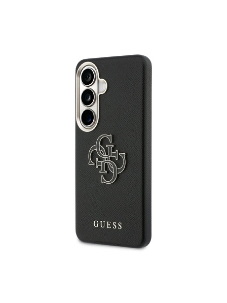 Guess Guess PU Grained 4G Resin Metal Logo Заден Калъф за Samsung Galaxy S26+ Black