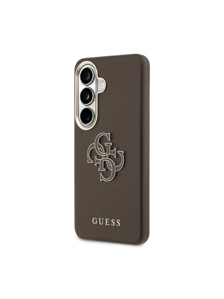 Guess Guess PU Grained 4G Resin Metal Logo Заден Калъф за Samsung Galaxy S26+ Brown