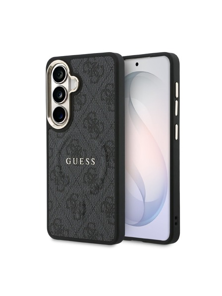 Guess Guess PU Leather 4G Gold Frame Magnetic Заден Калъф за Samsung Galaxy S26+ Black
