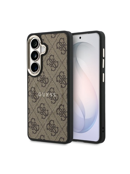 Guess Guess PU Leather 4G Gold Frame Magnetic Заден Калъф за Samsung Galaxy S26+ Brown