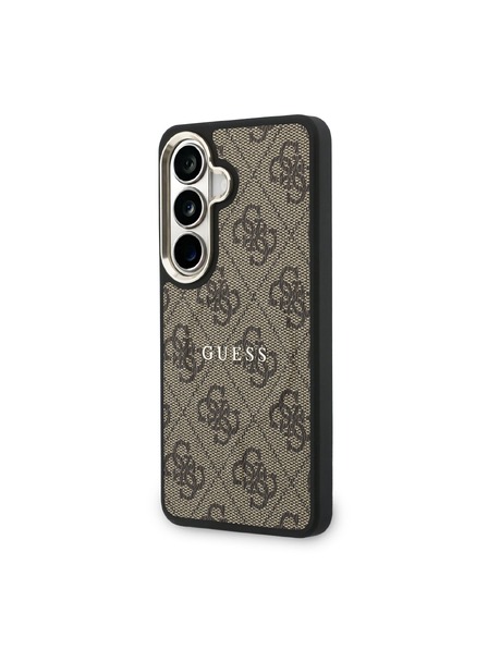 Guess Guess PU Leather 4G Gold Frame Magnetic Заден Калъф за Samsung Galaxy S26+ Brown