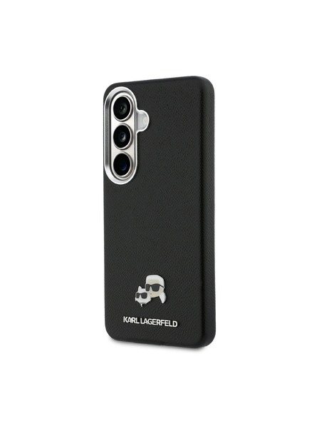 Karl Lagerfeld Karl Lagerfeld Grained PU Leather K&CH Heads Magnetic Заден Калъф за Samsung Galaxy S26+ Black
