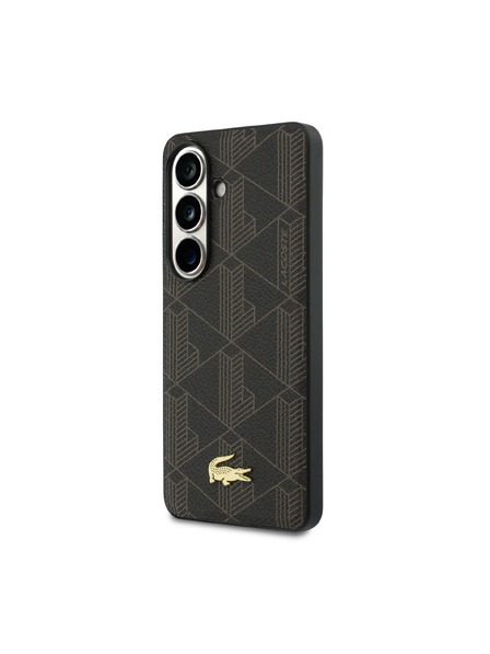 Lacoste Lacoste PVC Blend Monogram Gold Logo Magnetic Заден Калъф за Samsung Galaxy S26+ Brown