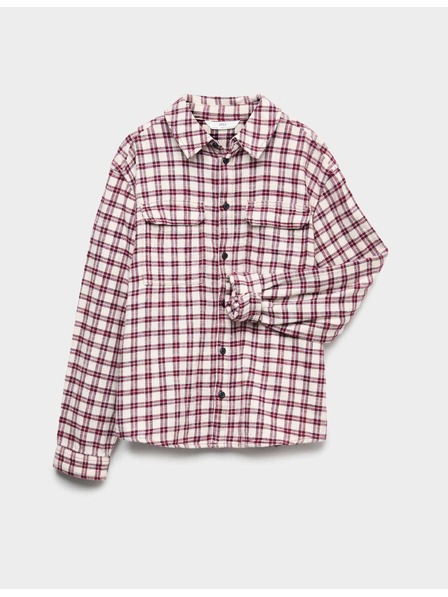 Marks & Spencer Тениска от чист памук с микро кариера (6-16 години) Marks & Spencer червена
