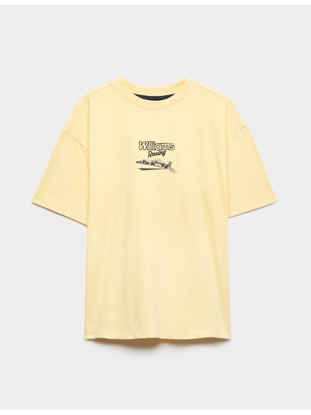 Marks & Spencer Тениска от чист памук с графичен мотив Williams Racing (6–16 години) Marks & Spencer жълта