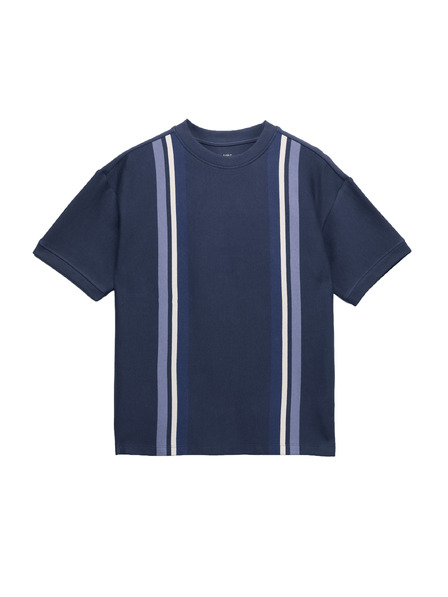 Marks & Spencer Раирана тениска от чист памук (6–16 години) Marks & Spencer морска синя