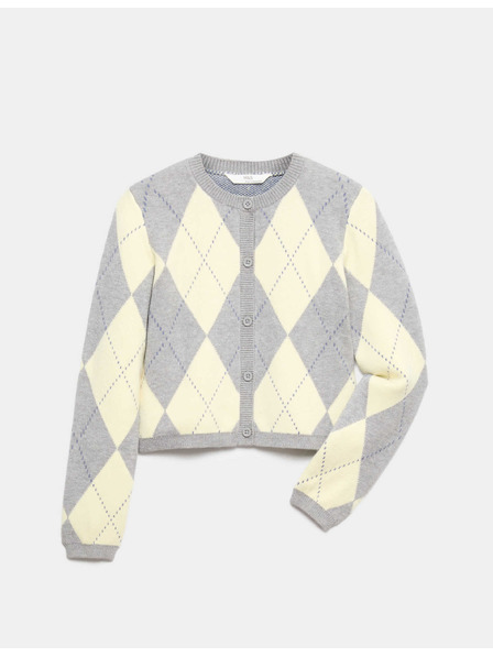 Marks & Spencer Кардиган със шарка (6–16 години) Marks & Spencer жълт