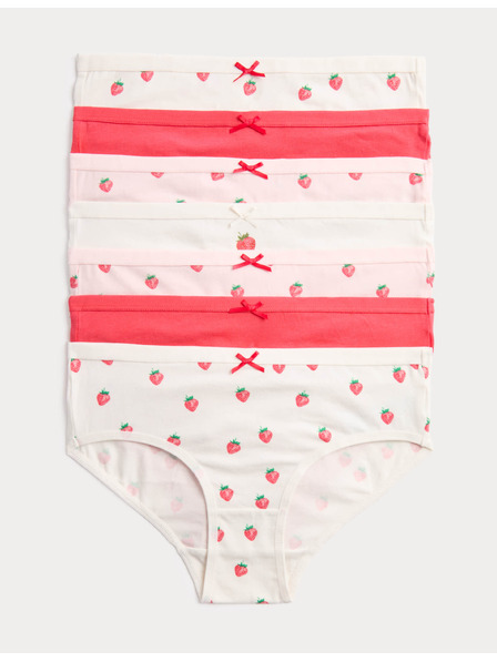Marks & Spencer Чики с печат на ягода, 7 броя (5–16 години) Marks & Spencer червен