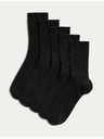 Marks & Spencer Ребрирани училищни чорапи, комплект 5 чифта Marks & Spencer черен