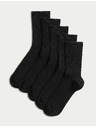 Marks & Spencer Ребрирани училищни чорапи, комплект 5 чифта Marks & Spencer черен