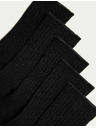 Marks & Spencer Ребрирани училищни чорапи, комплект 5 чифта Marks & Spencer черен