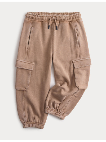 Marks & Spencer Спортни панталони с джобове от чист памук (2–10 години) Marks & Spencer кремава