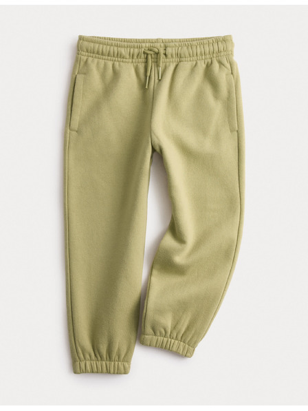 Marks & Spencer Спортни панталони с висок процент памук (2–8 години) Marks & Spencer зелена