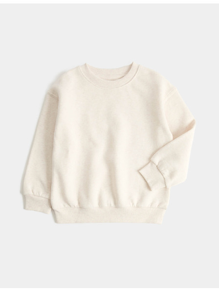 Marks & Spencer Суитшърт с висок дял памук (2–8 години) Marks & Spencer бежов
