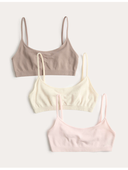 Marks & Spencer Съкратени микро безшевни топове без костици, 3 броя Marks & Spencer бежов
