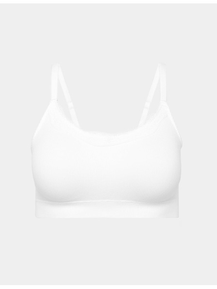 Marks & Spencer Съкратен топ Jasmine с дантела и безшевна кант, без костици Marks & Spencer бял
