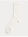 Marks & Spencer Чорапи до глезена с пайети, със съдържание на кашмир Marks & Spencer бял