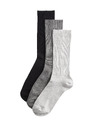 Marks & Spencer 3 чифта супер меки ребристи високи чорапи Marks & Spencer сив