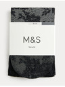 Marks & Spencer Прозрачни чорапогащи с цветна дантела Marks & Spencer черен