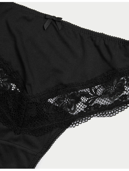 Marks & Spencer Бикини с дантелен ръб и вкроени крачоли, 3 броя Marks & Spencer черен