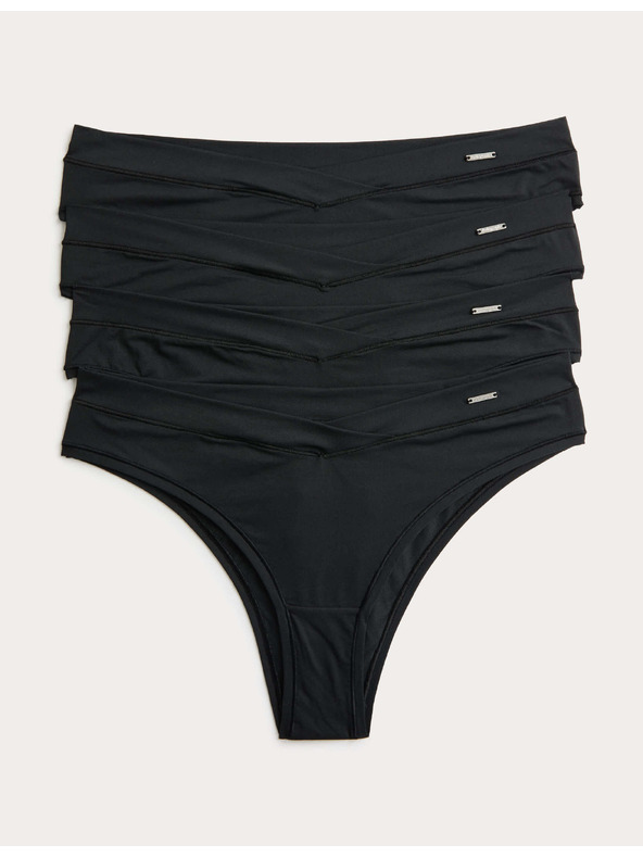 Marks & Spencer 4 броя бразилски бикини Flexifit™ Marks & Spencer черен