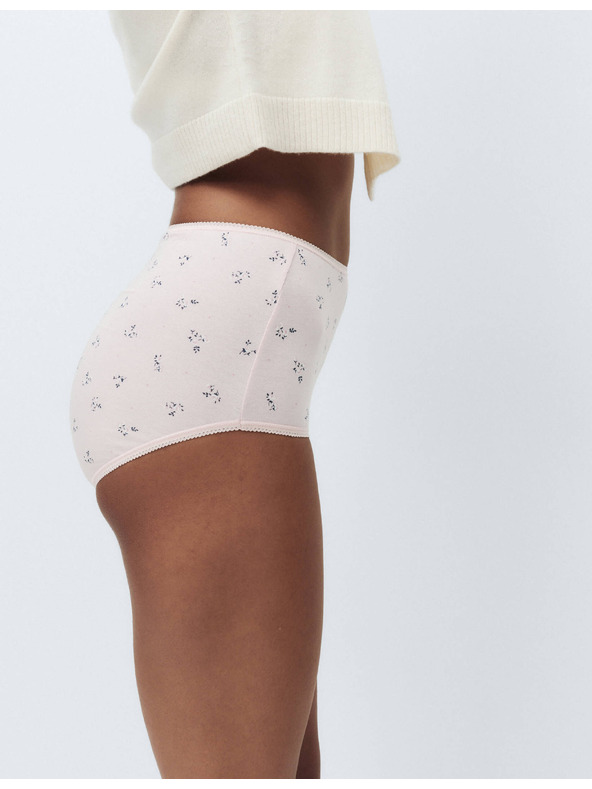 Marks & Spencer Бикини до талията от памук с lycra®, 5 бр. в опаковка Marks & Spencer военноморска синя