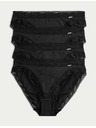 Marks & Spencer 4 бр. бикини с високи крачоли от модал с коприна Marks & Spencer черна
